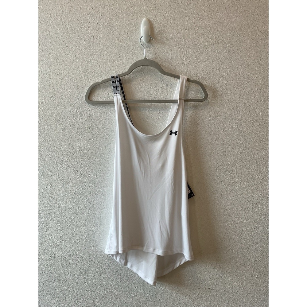 Under Armour Women's White Tank Top with Crossback Straps NWT L